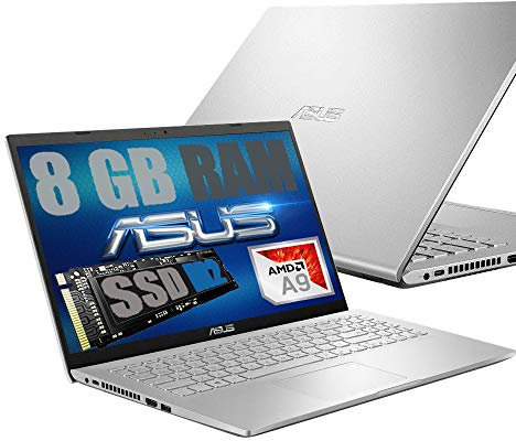 RGDIGITAL SRL Notebook Asus Display Led HD 15.6 Slim Silver Cpu Amd Dual core A9-9425 3,1Ghz /Ram 8Gb DDR4 /SSD M2 Nvme 256GB /VGA Radeon 5 /Hdmi/Wifi/Bluetooth/Windows 10 Home