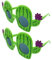 Amosfun 2 Pairs Hawaii Party Sonnenbrille Kaktus Form Brillen Kinder Neuheit Brillen Strand Tropical Themed Party Photo Booth Requisiten
