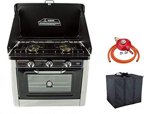 NJ CO-01 Portable Camping Gas Oven & Stove Combo - Outdoor LPG Cooker