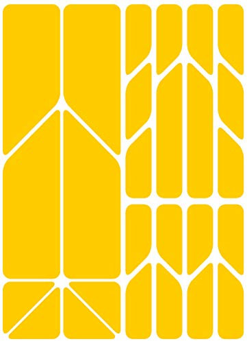 Riesel Design - „re:Flex Plus“ Fahrrad Reflektoren/Aufkleber Fahrrad/reflektierende Folie & Reflektor Aufkleber für Fahrräder oder Kinderwagen/Reflection Bike Sticker für Sicherheit - Yellow