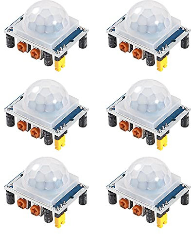 Dealikee 6pcs PIR Infrared Sensor IR Human Body Motion Module. Blue