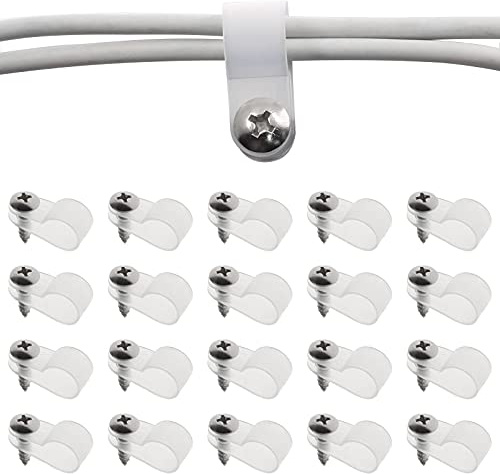 Bonsicoky 3/8 Inch Rope Light P-Style Clips, 50Pcs