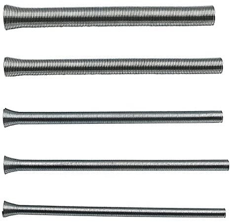 Tiardey 5 Pezzi piegatubi a Molla Kit piegatubi da 1/4,5/16,3/8,1/2,5/8 Pollici per Tubi in Acciaio a Parete Sottile in Rame e Alluminio