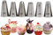 XOPOZON Juego de 6 boquillas de acero inoxidable, boquillas Sac de Poche Grandes, puntas para piping grandes (1M, 2D, 4B, 1A, D66 y 234) para decorar tartas de cocción DIY, tarta en crema Cupcake