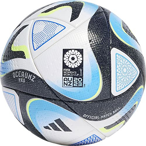 adidas Unisex Ball (Thermal-Bonding) Oceaunz Pro Football, Top:White/Collegiate Navy/Bold Blue/Bright Blue Bottom:Lucid Lemon F23/Silver Met., HT9011, 5