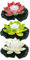 Yeehliny 18cm Lotus Laterne, Wasserdichte LED Garten Pool Licht, Schwimmende Laterne, Künstliche Lotusblüten Seerosen Licht Wasserlaterne für Garten Teich Terrasse (3 Stück/K)