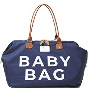 Fume London Baby Bag & Wickeltasche - Stilvolle, Multifunktionale Kliniktasche für Mama | Große, Wasserdichte Diaper Bag für Travel und Mutterschaft (Navy Blau)