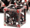 HNCCESG DND Wrfel, Metall Spielwrfel Hohle 3D Drachen D&D Wrfel Polyedrische Wrfelset fr Pathfinder MTG RPG DND Dice Set W20 W12 W10 W8 W6 W4 (3D-Spritzte Blut)