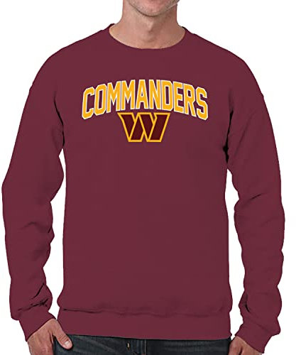 Team Fan Apparel NFL Home Team Crew – Erwachsene Pro Football Fleece Pullover Sweatshirt für Männer und Frauen (Washington Commanders – Rot, Erwachsene Large)