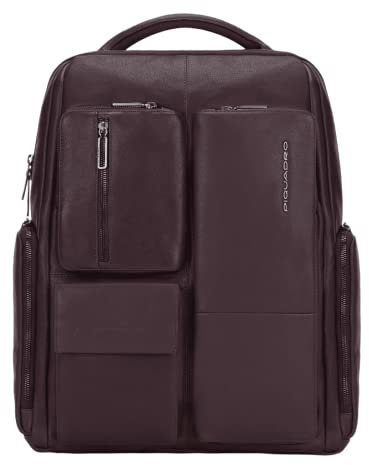 PIQUADRO Ronnie Zaino grande in pelle porta PC 15.6 a due scomparti e schermatura RFID