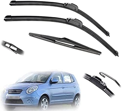 22 16 12 Auto Front Heckscheibe Wischerblätter Bürsten Cutter Zubehör für Kia für Picanto SA MK1 Fließheck 2004 2005 2006 2007 2008 2009 2010 2011 Scheibenwischer
