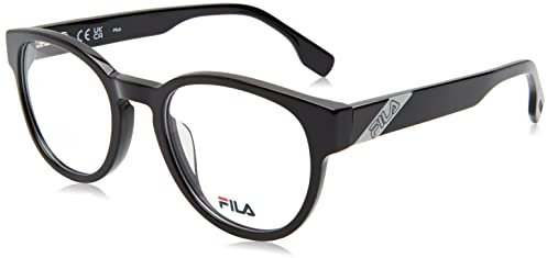 Fila Pantos Cellulose acetate Brillen in Shiny Black für Herren, Brille mit Sehstärke, optional mit Sonnenbrillen tönung oder Blaulichtfilter (Modell VFI453)