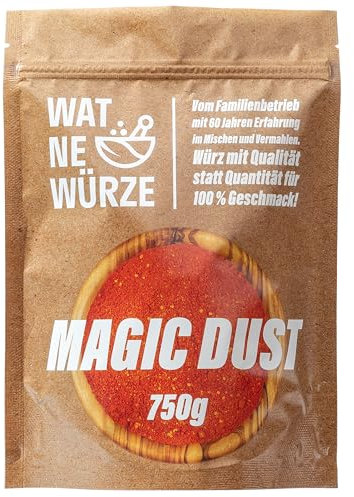 WAT NE WÜRZE Magic Dust Rub 750 g | BBQ-Rub Gewürz für Rippchen, Pulled Pork & Brisket | Grill Gewürzmischung nach amerikanischem Originalrezept im Aromaschutzbeutel