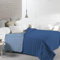INTRECCI Copriletto Matrimoniale Estivo, Trapunta Estiva Matrimoniale, 260x260 cm, Coperta Estiva, anche Primaverile, Double Face, Moderna, Leggera, Elegante. Colore: Blu/Azzurro