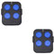 Allotech Pack 2 Télécommandes Portail Et Porte De Garage 4 Canaux 433 MHz Compatible avec Novoferm 502, MHS43-2, MHS43-4, 312,MCHS433-2