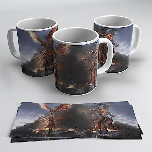 newseny Final Fantasy 16 Taza - Regalo Merch del Videojuego Final Fantasy XVI | Cerámica 350ml