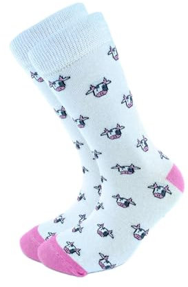 Socks Tunnel Gurken Gemusterte Bunte Socken (DE/NL/SE/PL, Numerisch, 36, 42, Regular, Regular, cow)