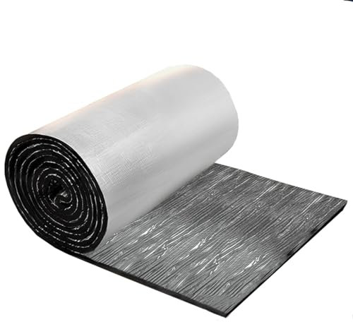 Selbstklebend Dämmmatten 5mm Dicke Dämmung Isolierung Mit Schaum Schalldämmungsmatten Isolierfolie Dämmfolie Aluminiumfolie Isolierfolie Winterschutz für Heizkörper, Böden, Dächer, Wände ( Size : 1mx1