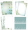 Briefpapier-Set 30 Briefbögen DIN A4 + 15 Umschläge DIN-lang haftklebend Motiv NATUR-LOOK MIX beidseitig beschriftbar und bedruckbar für Geburtstag Hochzeit Einladung Geschenk Firmenpost Ostern