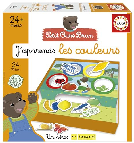 Educa - The Game to Learn How to Combine and distinguish The Basic Colours | The Little Brown Bear. Classify The Elements According to The corresponding Colour (19877)