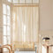 Scheibengardine Leinen Vintage Bistrogardine Türvorhang| Landhausstil Vorhang Kurz Blickdicht Kurzstores Gardinen Mit Schlaufen| Privatsphäre Fensterschal Für Café Küche| 1 Stück (90B x 120H(CM))