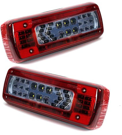 WHMH Auto Rückleuchten für Volvo FH 460 FMX 500,Anhänger Rücklicht Kontrollleucht,Multifunktion Heckleuchten Leuchten,A/Right and Left