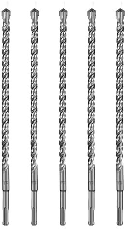 SALI SDS Plus Bohrer Set 14x350mm 5 tlg. Hammerbohrer Set Betonbohrer mit 4 Hartmetall Spitze & Präzises Schnelles Bohren in Beton Zubehör Bohrhammer Steinbohrer für Stahlbeton,Naturstein,Ziegelmauer