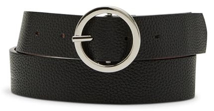 Steve Madden Damen Smp36361 Gürtel, Schwarz/Cognac, L