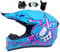 Motocross Helm Kinder, Fullface MTB Motorradhelm, Für Jugend Erwachsene Motocross Dirt Bike Offroad Motorradhelm, Roller Ski ATV Helm Mountainbike BMX Downhill Off Road Helm, Mit Handschuhe Maske(Colo