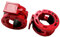 Rivotrance 50mm Hantelverschlüsse olympische Stück Hantelstangen, Verriegelung Gewichtsclips, Lockdown Gewichtsklammern Schnellverschluss Hantelverschlüsse 5cm für Gewichtheben Fitness Training(Rot)