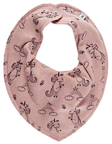 Pippi Babywear Halstuch Dreieckstuch Zahnungslätzchen mit Motiv (Einhorn smoky rose)