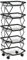 HYGRAD BUILT TO SURVIVE Black Metal Floor Standing Portable Moveable Multi-Tier Collapsible Kitchen Office Home Rack Organiser Storage Trolley With Wheels (5 Tier)