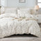 Michorinee Housse de Couette Coton 220x240 Fleurs - 100% Coton Parure de Lit Motif Feuilles Floral avec 2 Taies d'oreiller 65x65 cm - Linge de Lit 2 Personnes Imprimée avec Fermeture Éclair