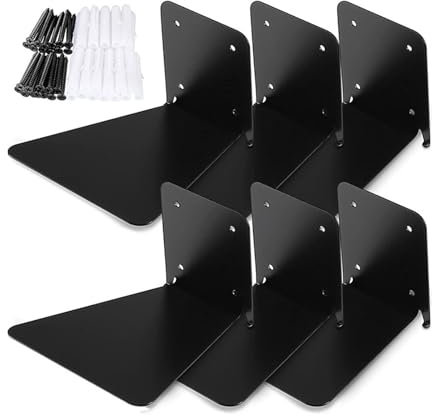 WELLDOER 3 X Schwebendes Bücherregal Stabile Metallregale Wandmontage Buchhalter Multifunktionale Küchenaufbewahrung