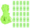 PATIKIL 10 Yard Elastic Bungee Cord & Single Hole Cord Lock, 25 Pack Plastic Oval Spring Toggle Stopper for Paracord Drawstring Shoelace Clothing Backpack Bags, Fluorescent Green