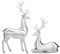 Deko Hirsch Silber Ornamente | 2Stk Harz Rentier Silber Weihnachtsdekorationen | Weihnachts Rentierfiguren Schreibtischdekoration | Feiertagstier Rentierstatue als Geschenk für Weihnachts Deko