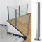 Geländerpfosten-Set aus Glas, silberfarben, für gewerbliche Sicherheit, Handlauf, Treppen, Balkon, Deck, Baluster-System, rostfreier Endpfosten (H 75 cm)