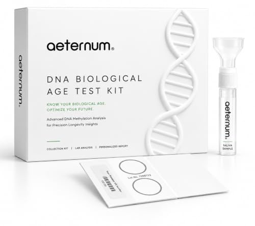 Aeternum Kit per test dell'età biologica del DNA | Test genetico per metilazione della saliva domestica