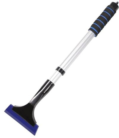 Snow Scraper Car Snow Shovel Extra-long Handle Rubber Squeegee Rubber Ice Cleaning Tool For Snow Ice And Defrost Telescopic Snow Scraper Snow Shovel(Gold)