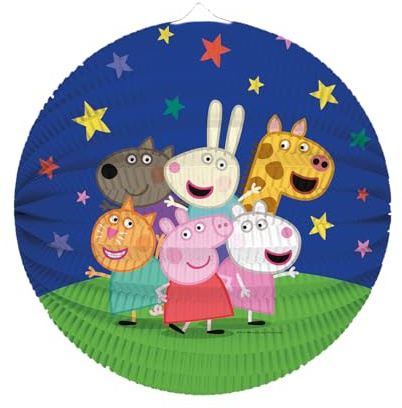 TIB Heyne Lampion * Peppa Pig * als Deko oder Spiel für Kindergeburtstag, Halloween oder Karneval | Schweinchen Wutz Mottoparty Party Laterne