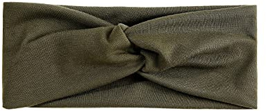 Anevous 1 Stück Breite Elastische Stirnbänder Damen,Weiche Haarbänder,Sport Haarband,Haarschmuck,Dünn rutschfest Hair Band für Alltag Fitness Yoga Exercise Workout Laufen Gym,Armeegrün