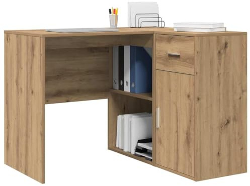 vidaXL Corner Desk Oak 102 x 88 x 75 cm Wood Material
