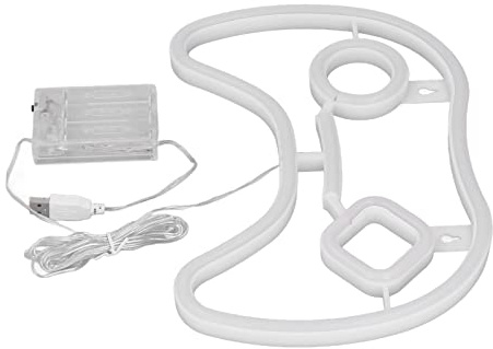 Bonbela LED -Neonzeichenspiel -Controller Leuchten Beleuchtetes Schild Glühen Schild 11.02x7.48in USB oder Batterie mit ABS -PVC -Material für Schlafzimmer Party Wanddekoration