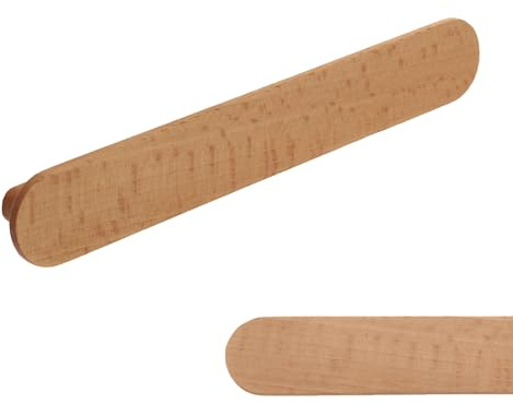 keypak 10 Pack Wooden Bar Handles 95mm Screw Hole Distance Oak Finish | 192mm Scandi Pull Handles for Kitchen Cabinets & Drawers, Wardrobes, Cupboards, Furniture & DIY Renovations