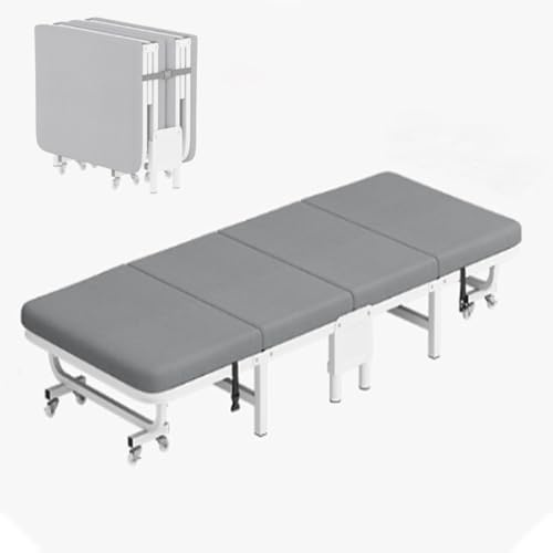 Liegestühle – Faltbare Gartenstühle mit Rollen, tragbar, Gartenliege, Rollbett mit Matratze für Büro, Nickerchen, Outdoor, Entspannung, Fell