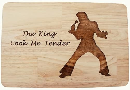 Elvis Presley The King of Rock and Roll Gift Idea Wood Chopping Cutting Cheese Board