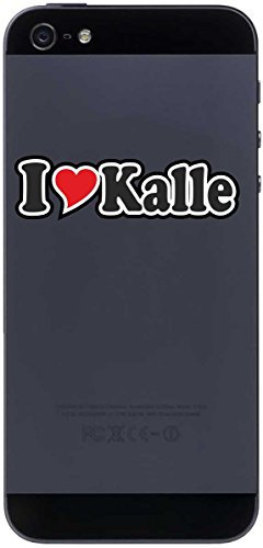 Aufkleber Decal Handyaufkleber Handyskin 70 mm Ich Liebe - I Love Kalle - Smartphone Telefon Handy - Sticker mit Namen vom Mann Frau Kind