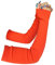 Share Maison Armstulpen für Damen, Wollstrick, Kaschmir, lange fingerlose Armstulpen, 50 cm, Winterhandschuhe, 12-orange, Medium