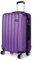 KONO Handgepäck Koffer Trolleys 55x35x20cm Leicht Hartschalenkoffer Reisekoffer mit 4 Rollen, Zwillingsrollen Rollkoffer, ABS Hartschale, 32Liter (Lila, M)