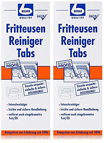 Dr. Becher Fritteusen Reiniger Tabs 500g - Kraftvolle Reinigung (2er Pack)